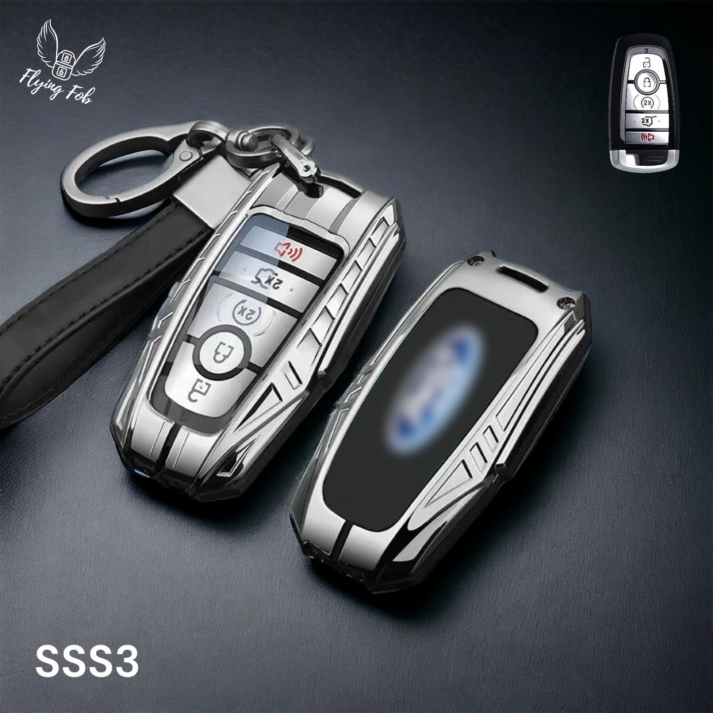 CAR KEY FOB COVER CASE SHELL for FORD Bronco Edge ST Expedition Explorer ST Fusion F-150 Raptor F-250 F-350 Maverick Mustang Cobra Mack E Ranger for LINCOLN Aviator Corsair Nautilus Navigator