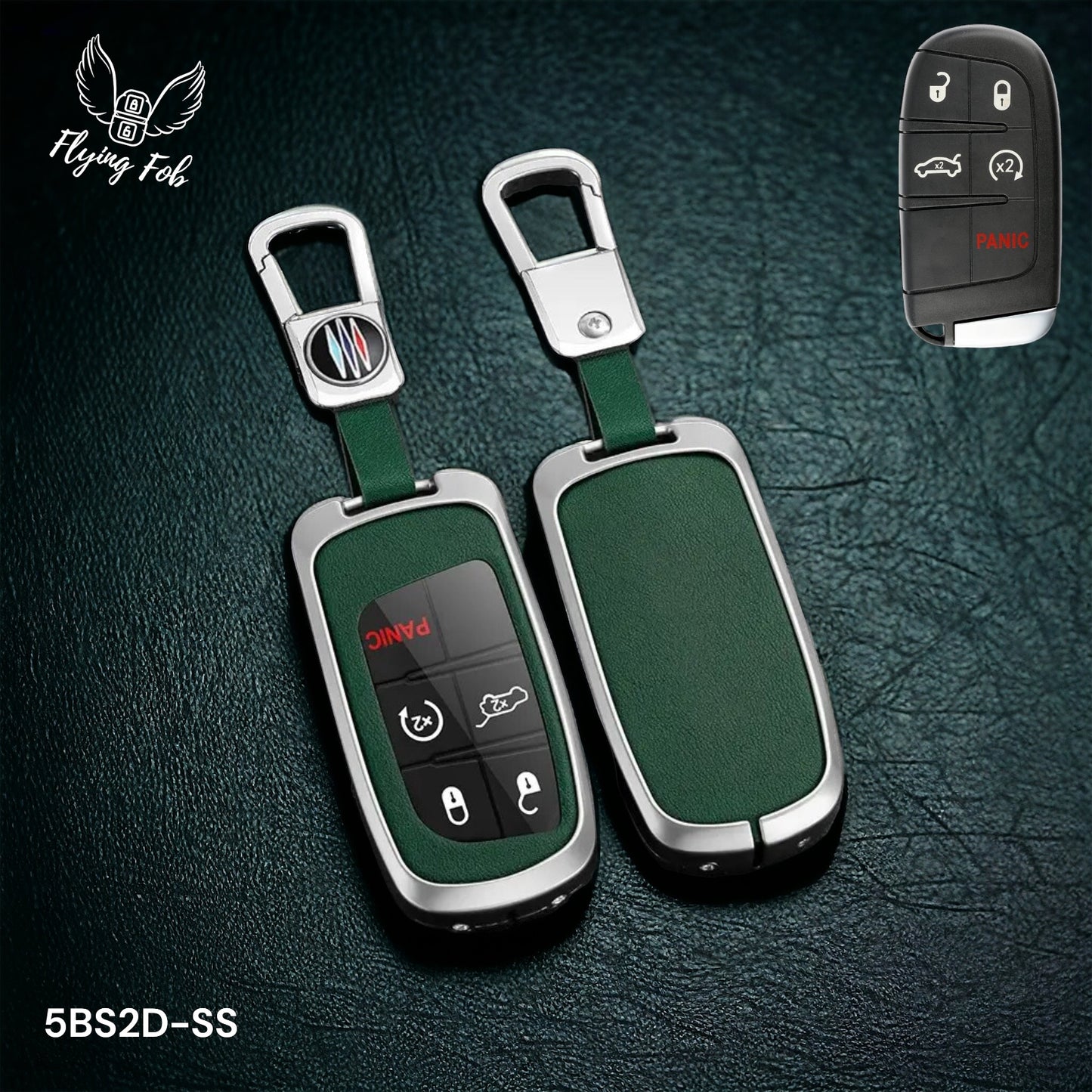 Car Key Fob Case Cover Shell for Dodge Charger Challenger Dart Durango Journey Jeep Grand Cherokee Compass Renegade Chrysler 200 300 Fiat 500L