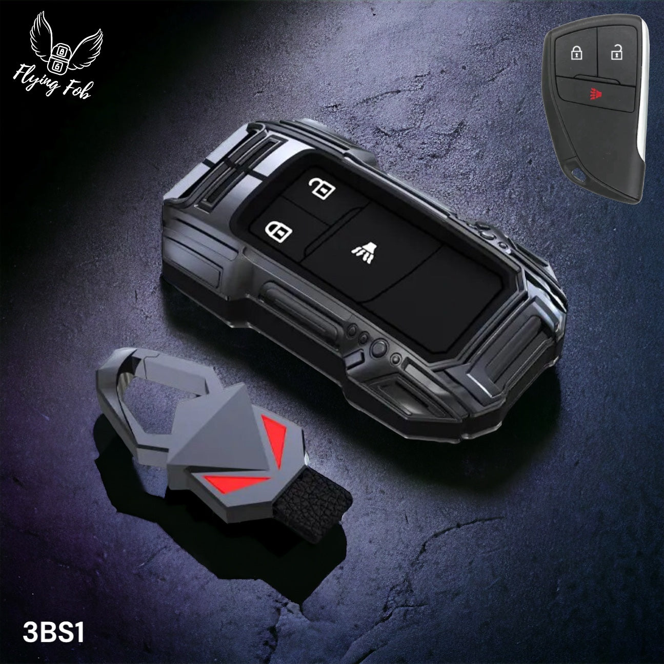 Car Key Fob Case Cover Shell for CHEVROLET Silverado Suburban Tahoe for GMC Yukon for BUICK Envision
