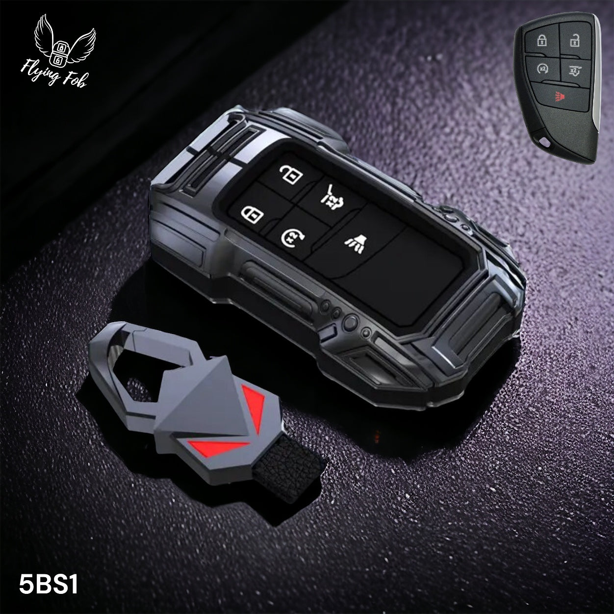 Car Key Fob Case Cover Shell for CHEVROLET Silverado Suburban Tahoe for GMC Yukon for BUICK Envision