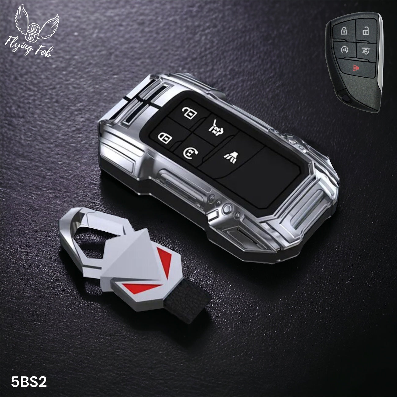 Car Key Fob Case Cover Shell for CHEVROLET Silverado Suburban Tahoe for GMC Yukon for BUICK Envision