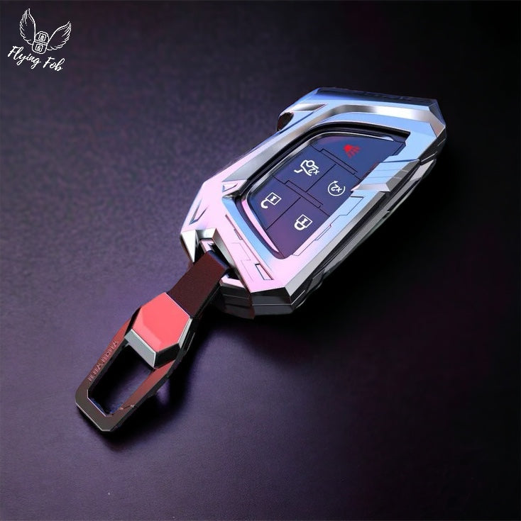 Premium Car Key Fob Case Cover Shell for CADILLAC CT4 CT5 Escalade LYRIQ for CHEVROLET CORVETTE 1LT 2LT 3LT C8 Stingray