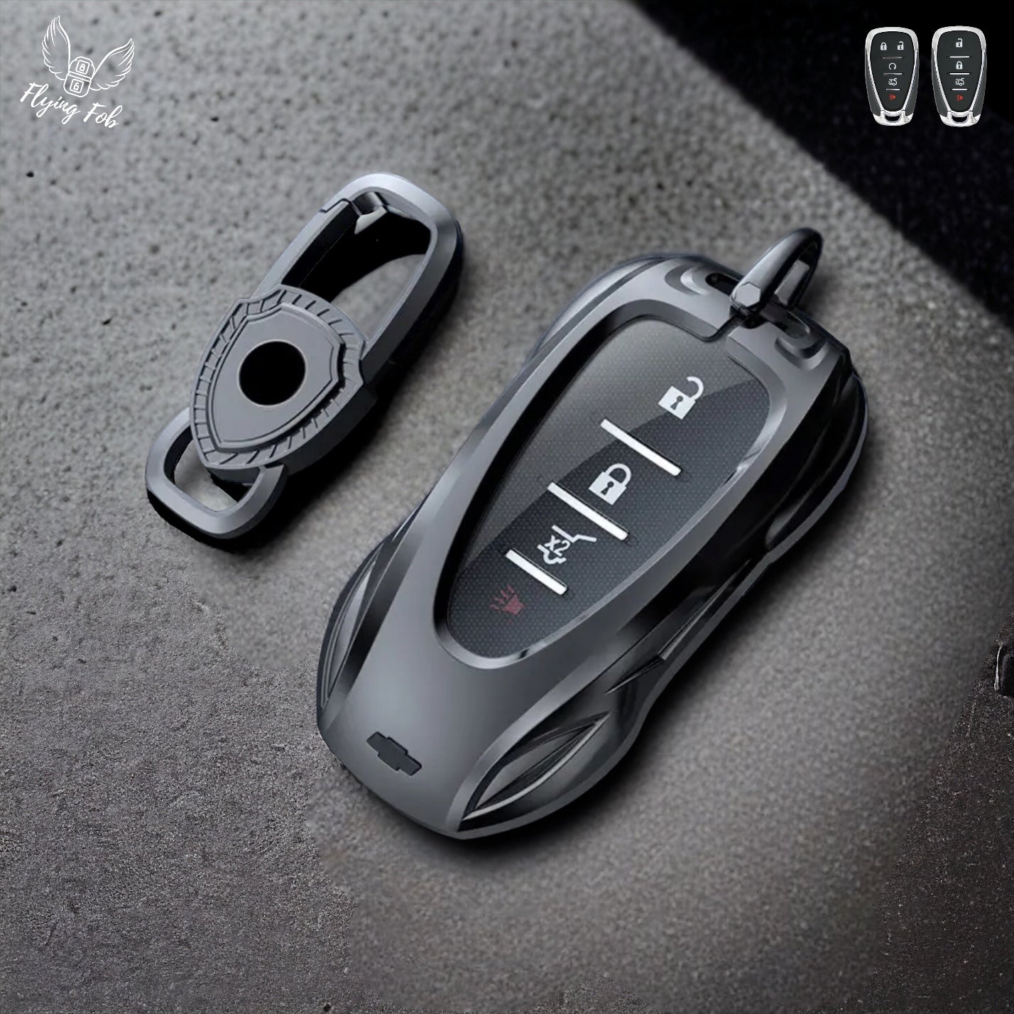 Premium Car Key Fob Case Cover Shell for CHEVROLET CHEVY Aveo Blazer Camaro Captiva Cruze Equinox Lova Malibu Sonic Hatchback Spark EV Trailblazer Traverse Trax Volt