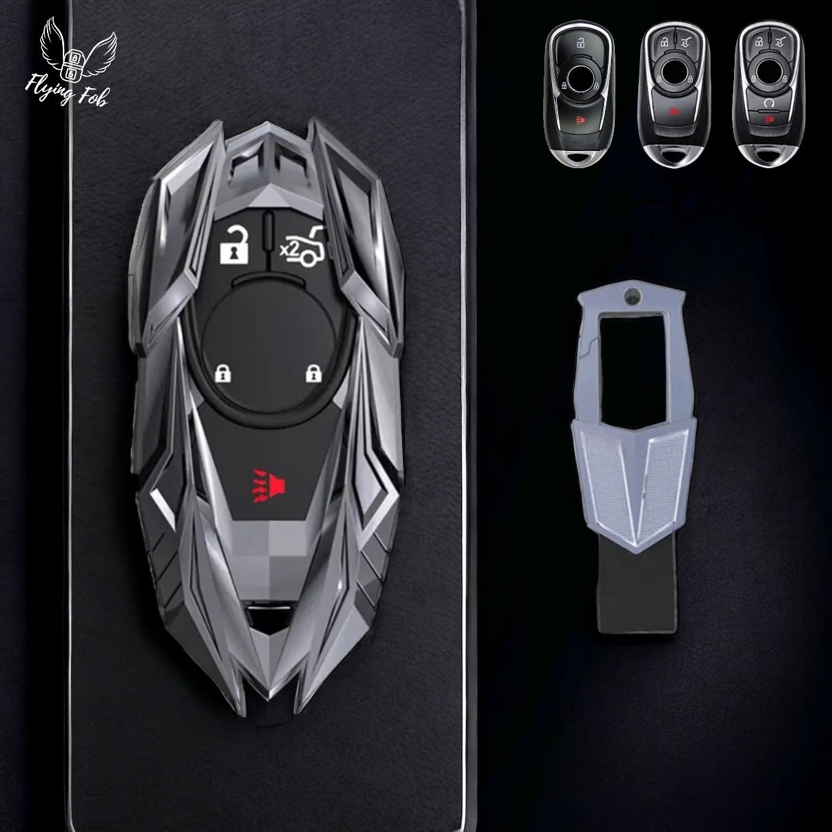 Premium Car Key Fob Case Cover Shell for BUICK Enclave Encore Envision Envista LaCrosse Regal