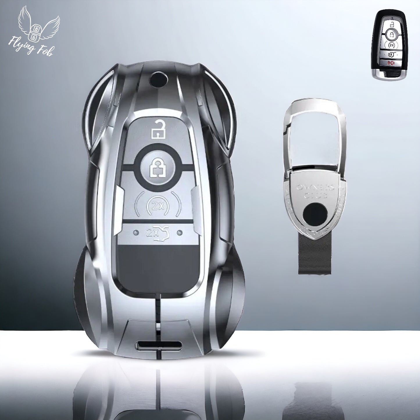 Car Key Fob Case Cover Shell for FORD Bronco Edge ST Expedition Explorer ST Fusion F-150 Raptor F-250 F-350 Maverick Mustang Cobra Mack E Ranger for LINCOLN Aviator Corsair Nautilus Navigator