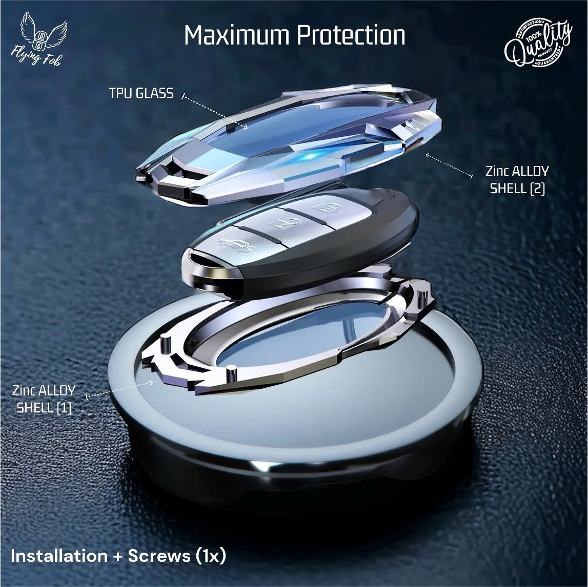 Premium Metal Alloy Car Key Fob Case Cover Shell for NISSAN 370 Z Altima Armada Cube GTR Kicks Juke Leaf Maxima Murano Pathfinder Quest Rogue Sentra Titan Versa for INFINITI EX35 FX35 FX37 FX50 G25 G37 JX35 M37 M56 Q40 Q50 Q60 Q70 QX50 QX56 QX60 QX70 QX80