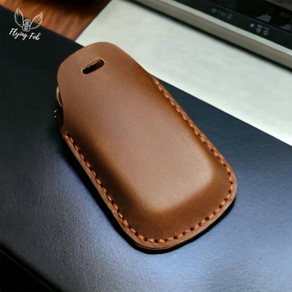 Handmade Genuine Leather Car Key Fob Case Cover Shell for CHEVROLET CHEVY Aveo Blazer Camaro Captiva Cruze Equinox Lova Malibu Sonic Hatchback Spark EV Trailblazer Traverse Trax Volt