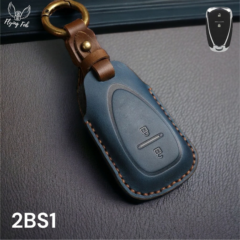 Handmade Genuine Leather Car Key Fob Case Cover Shell for CHEVROLET CHEVY Aveo Blazer Camaro Captiva Cruze Equinox Lova Malibu Sonic Hatchback Spark EV Trailblazer Traverse Trax Volt