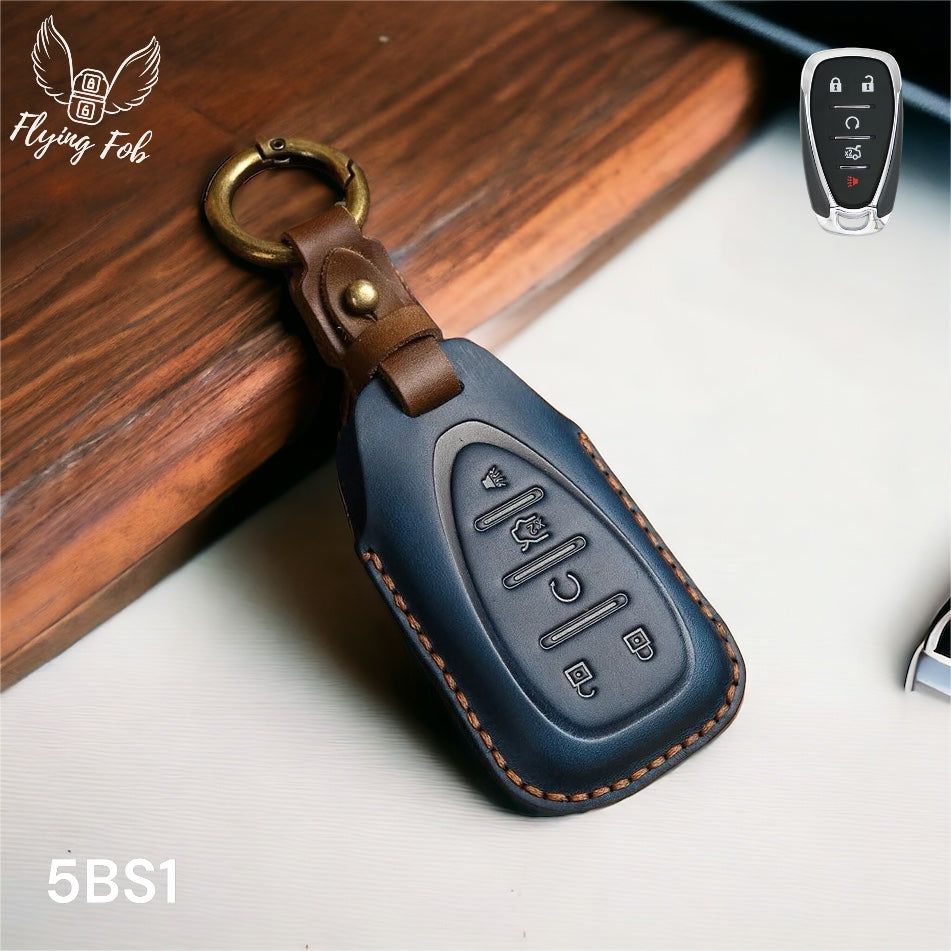 Handmade Genuine Leather Car Key Fob Case Cover Shell for CHEVROLET CHEVY Aveo Blazer Camaro Captiva Cruze Equinox Lova Malibu Sonic Hatchback Spark EV Trailblazer Traverse Trax Volt
