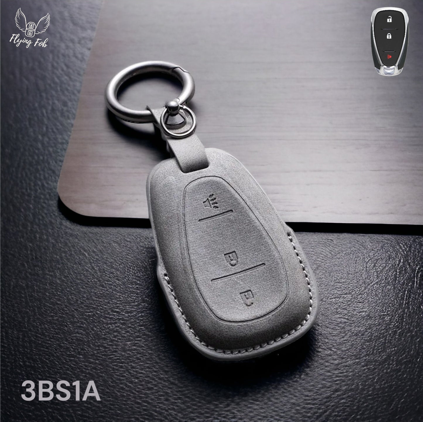 Premium Leather Car Key Fob Case Cover Shell for CHEVROLET CHEVY Aveo Blazer Camaro Captiva Cruze Equinox Lova Malibu Sonic Hatchback Spark EV Trailblazer Traverse Trax Volt