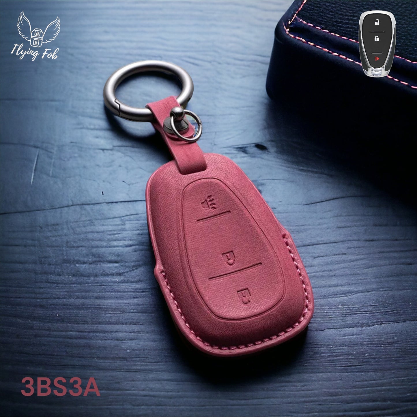 Premium Leather Car Key Fob Case Cover Shell for CHEVROLET CHEVY Aveo Blazer Camaro Captiva Cruze Equinox Lova Malibu Sonic Hatchback Spark EV Trailblazer Traverse Trax Volt