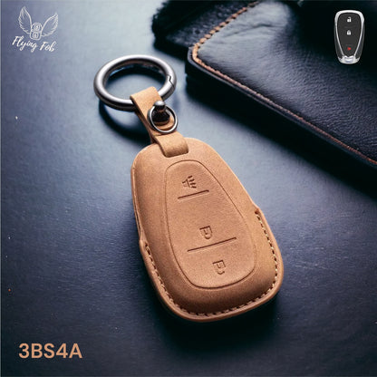Premium Leather Car Key Fob Case Cover Shell for CHEVROLET CHEVY Aveo Blazer Camaro Captiva Cruze Equinox Lova Malibu Sonic Hatchback Spark EV Trailblazer Traverse Trax Volt