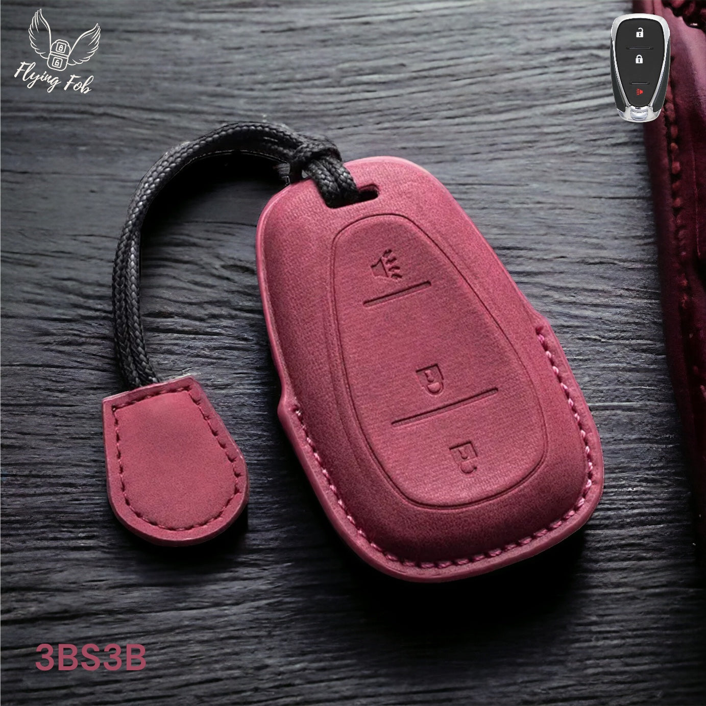 Premium Leather Car Key Fob Case Cover Shell for CHEVROLET CHEVY Aveo Blazer Camaro Captiva Cruze Equinox Lova Malibu Sonic Hatchback Spark EV Trailblazer Traverse Trax Volt