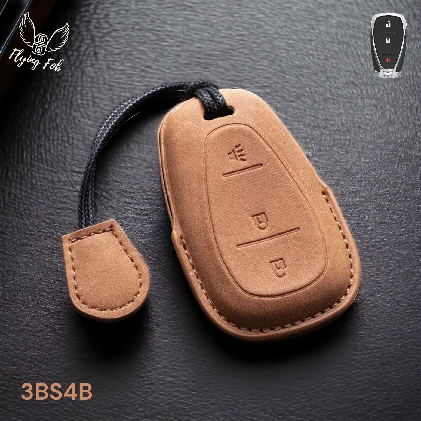 Premium Leather Car Key Fob Case Cover Shell for CHEVROLET CHEVY Aveo Blazer Camaro Captiva Cruze Equinox Lova Malibu Sonic Hatchback Spark EV Trailblazer Traverse Trax Volt