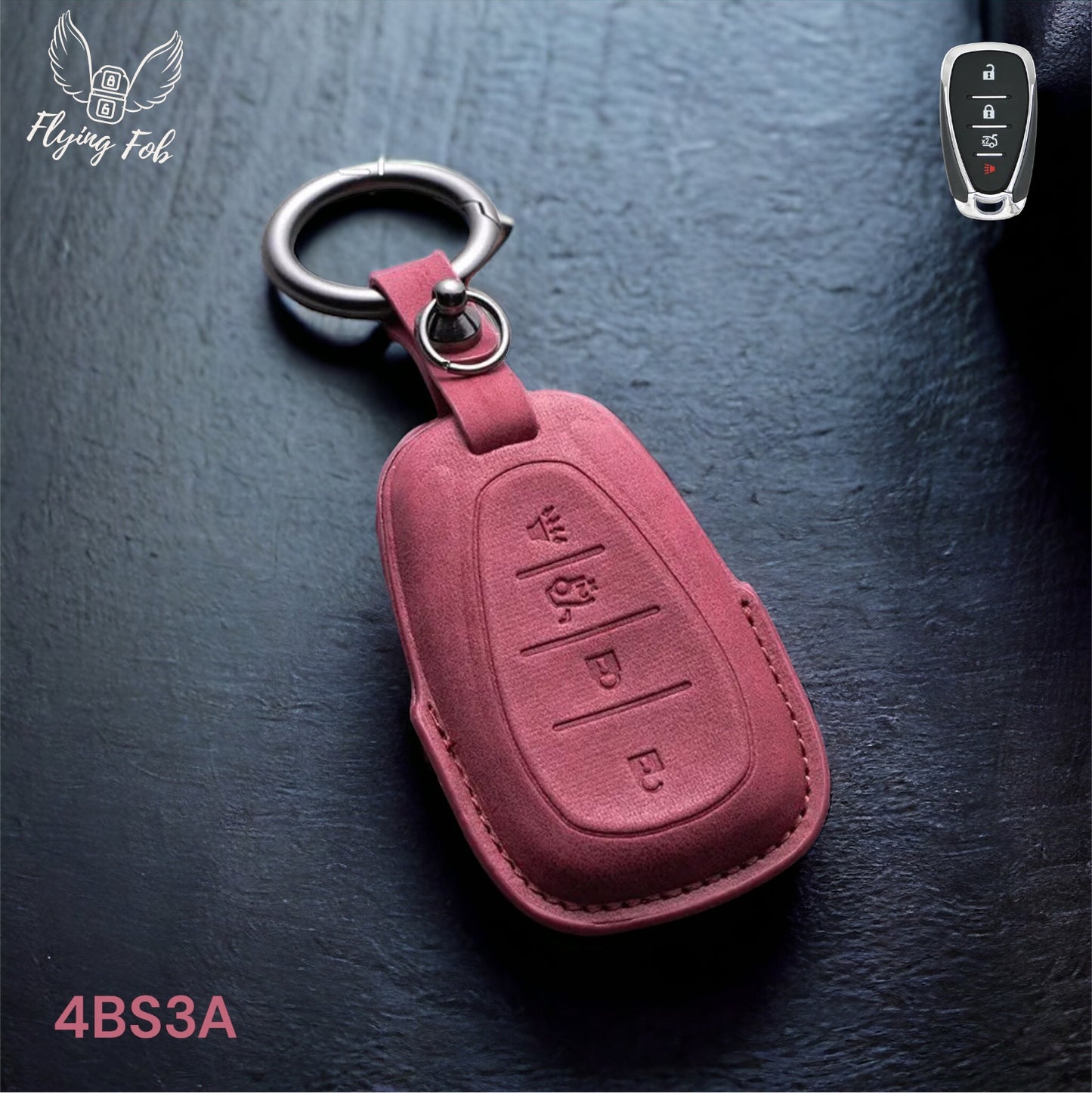 Premium Leather Car Key Fob Case Cover Shell for CHEVROLET CHEVY Aveo Blazer Camaro Captiva Cruze Equinox Lova Malibu Sonic Hatchback Spark EV Trailblazer Traverse Trax Volt
