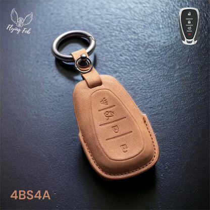 Premium Leather Car Key Fob Case Cover Shell for CHEVROLET CHEVY Aveo Blazer Camaro Captiva Cruze Equinox Lova Malibu Sonic Hatchback Spark EV Trailblazer Traverse Trax Volt