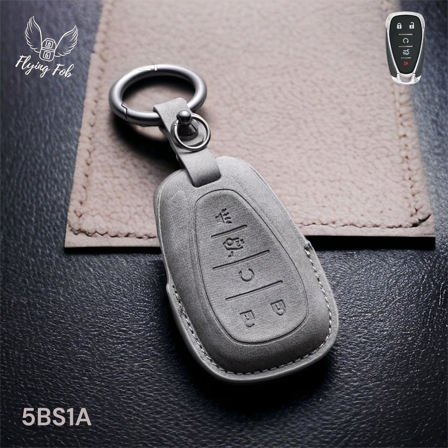 Premium Leather Car Key Fob Case Cover Shell for CHEVROLET CHEVY Aveo Blazer Camaro Captiva Cruze Equinox Lova Malibu Sonic Hatchback Spark EV Trailblazer Traverse Trax Volt