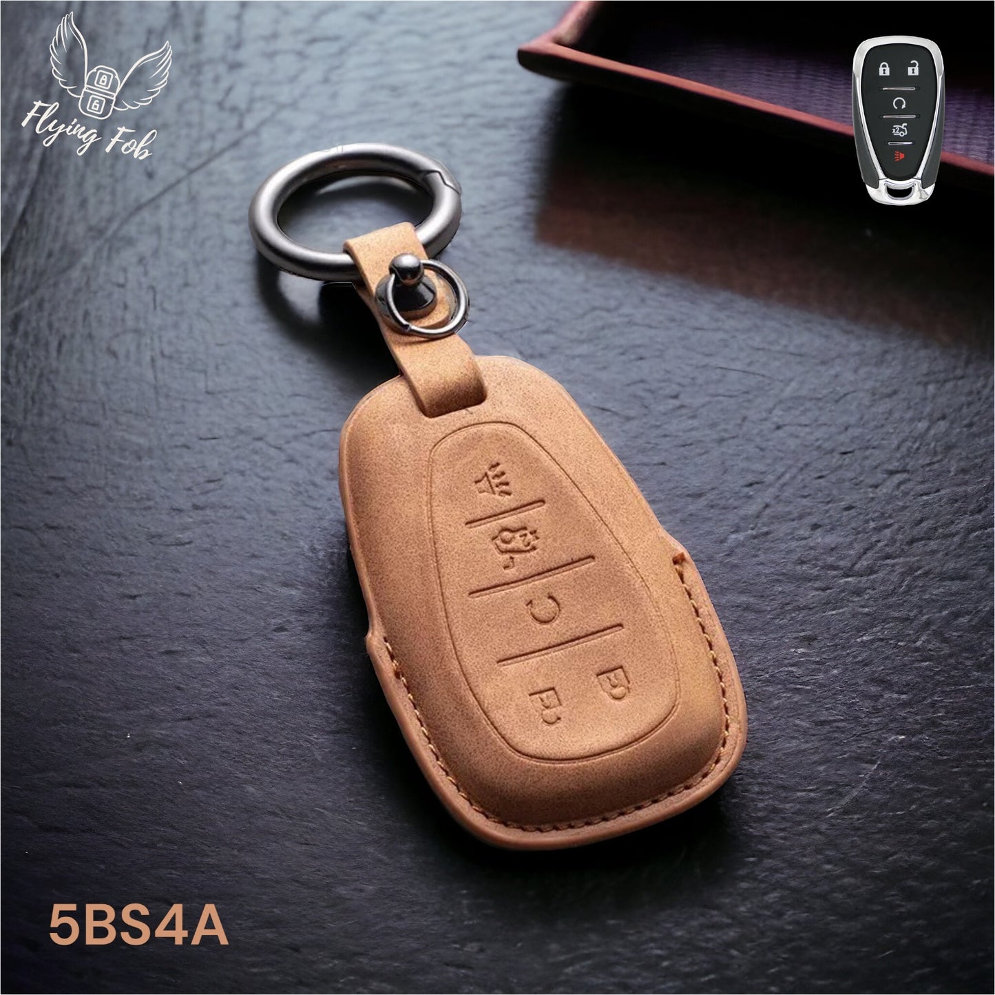Premium Leather Car Key Fob Case Cover Shell for CHEVROLET CHEVY Aveo Blazer Camaro Captiva Cruze Equinox Lova Malibu Sonic Hatchback Spark EV Trailblazer Traverse Trax Volt