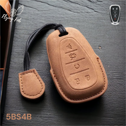 Premium Leather Car Key Fob Case Cover Shell for CHEVROLET CHEVY Aveo Blazer Camaro Captiva Cruze Equinox Lova Malibu Sonic Hatchback Spark EV Trailblazer Traverse Trax Volt