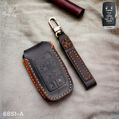 Handmade Genuine Leather Key Fob Case Cover for Dodge RAM