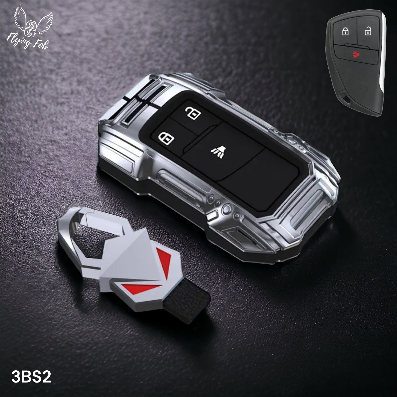 Car Key Fob Case Cover Shell for CHEVROLET Silverado Suburban Tahoe for GMC Yukon for BUICK Envision