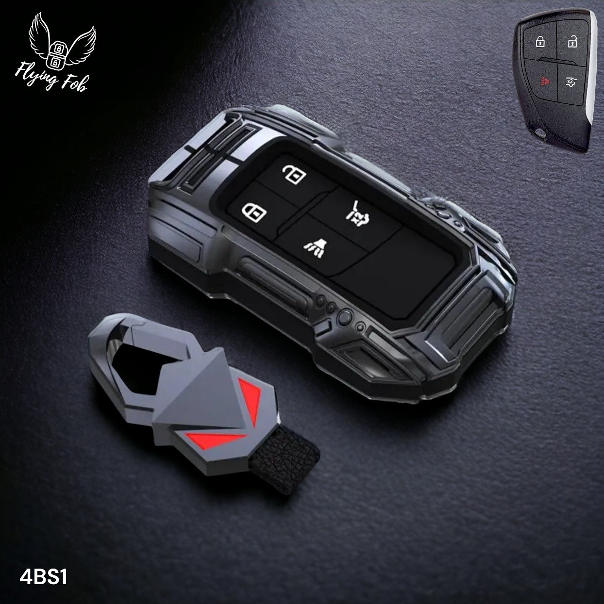 Car Key Fob Case Cover Shell for CHEVROLET Silverado Suburban Tahoe for GMC Yukon for BUICK Envision