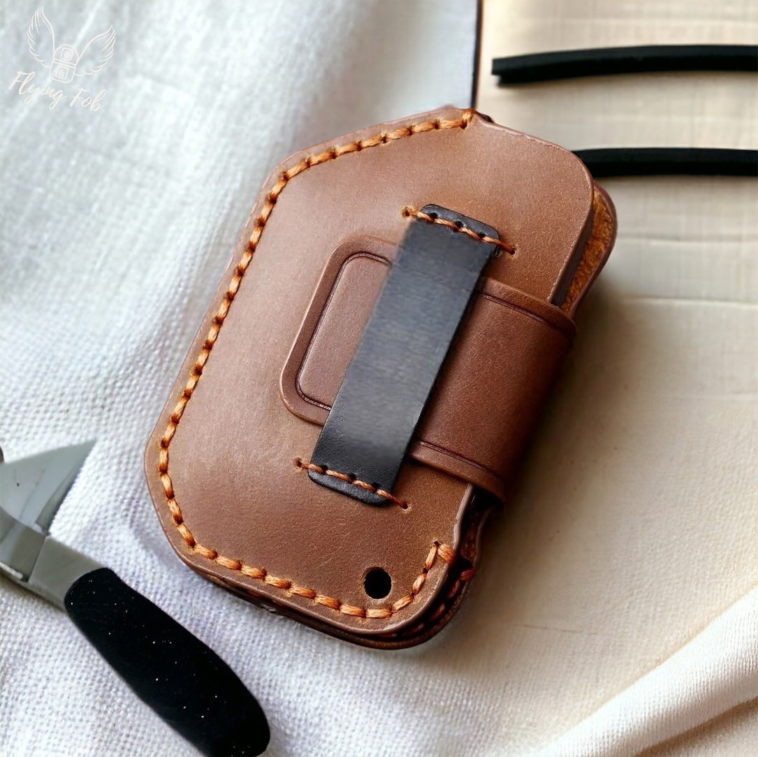Handmade Genuine Leather Car Key Fob Case Cover Shell for JEEP Gladiator Wrangler