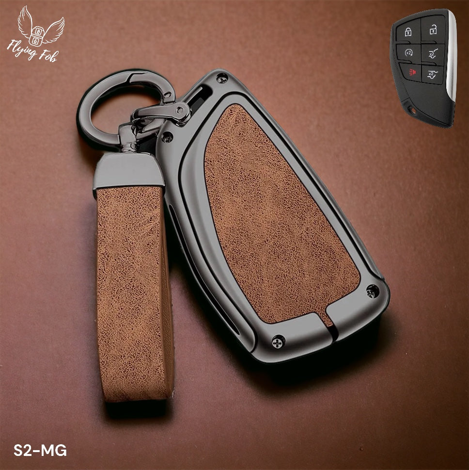 Luxury Car Key Fob Case Cover Shell for CHEVROLET Silverado Suburban Tahoe for GMC Yukon for BUICK Envision