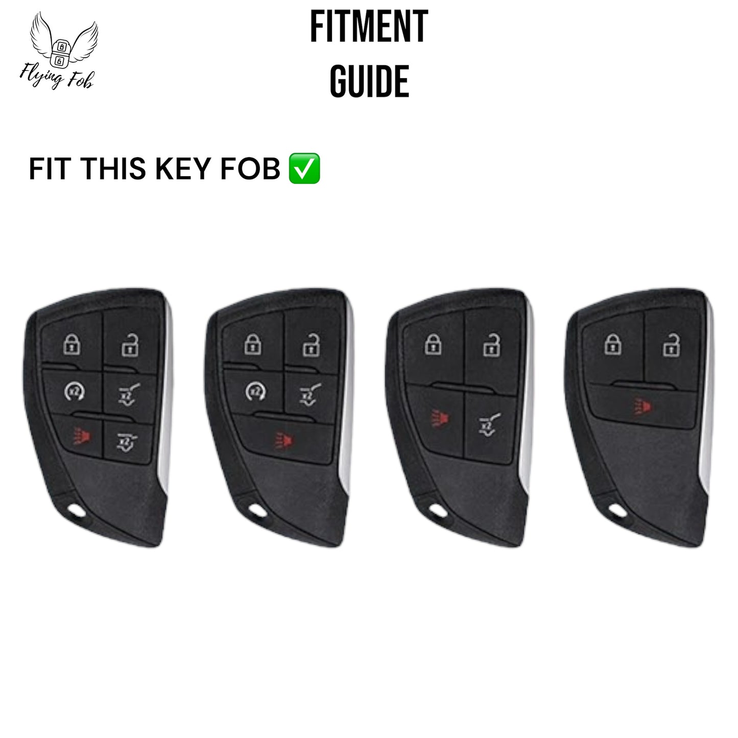Luxury Car Key Fob Case Cover Shell for CHEVROLET Silverado Suburban Tahoe for GMC Yukon for BUICK Envision