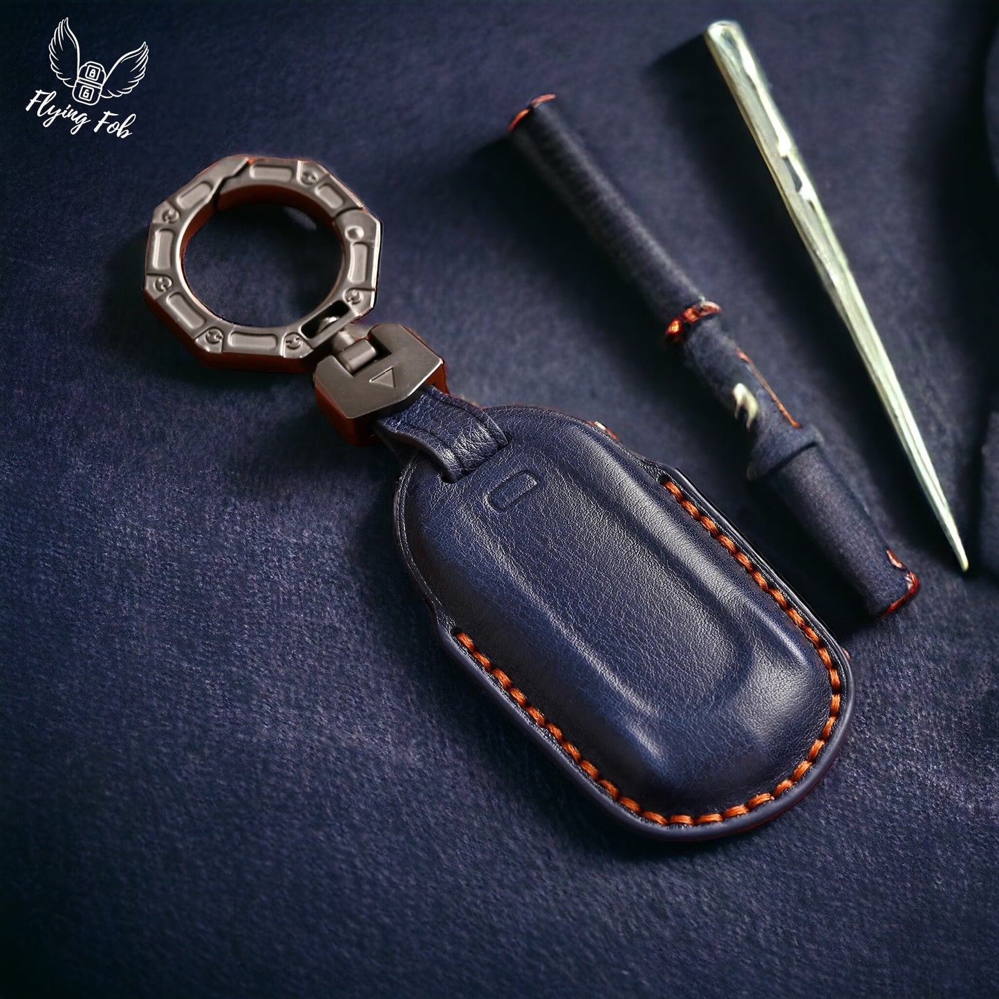 Handmade Genuine Leather Key Fob Case Cover for BUICK Enclave Encore Envision Envista LaCrosse Regal