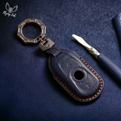 Handmade Genuine Leather Key Fob Case Cover for BUICK Enclave Encore Envision Envista LaCrosse Regal