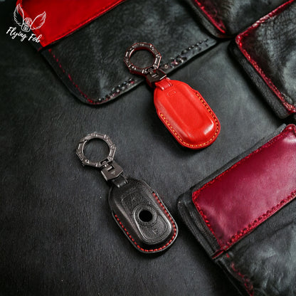 Handmade Genuine Leather Key Fob Case Cover for BUICK Enclave Encore Envision Envista LaCrosse Regal