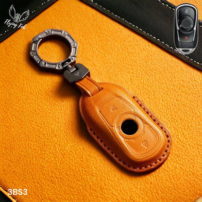 Handmade Genuine Leather Key Fob Case Cover for BUICK Enclave Encore Envision Envista LaCrosse Regal