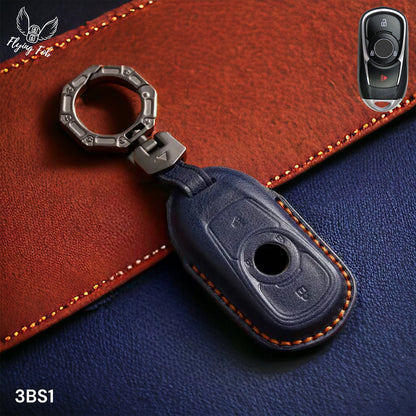 Handmade Genuine Leather Key Fob Case Cover for BUICK Enclave Encore Envision Envista LaCrosse Regal
