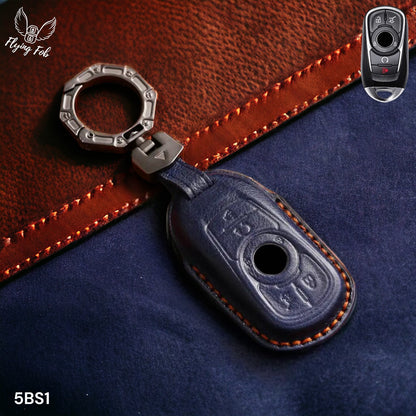 Handmade Genuine Leather Key Fob Case Cover for BUICK Enclave Encore Envision Envista LaCrosse Regal