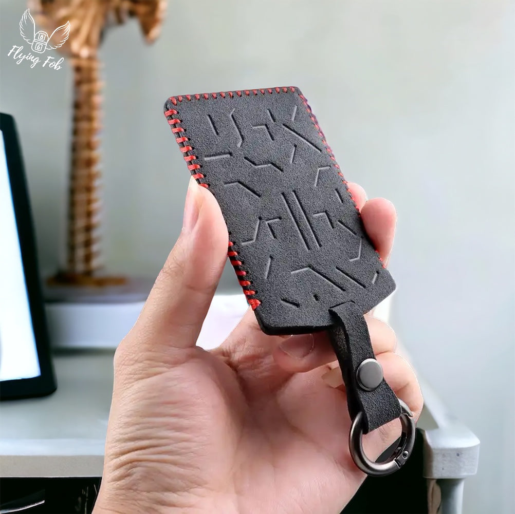 Suede Car Key Card Cover Case for TESLA Model 3 Model S Model Y Model X