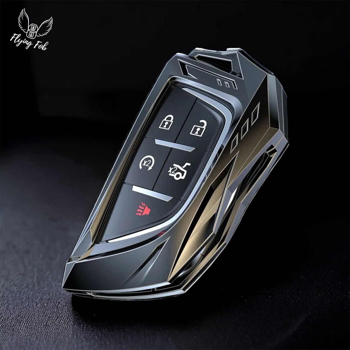 Premium Car Key Fob Case Cover Shell for CADILLAC CT4 CT5 Escalade LYRIQ for CHEVROLET CORVETTE 1LT 2LT 3LT C8 Stingray