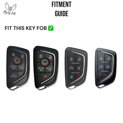 Premium Car Key Fob Case Cover Shell for CADILLAC CT4 CT5 Escalade LYRIQ for CHEVROLET CORVETTE 1LT 2LT 3LT C8 Stingray