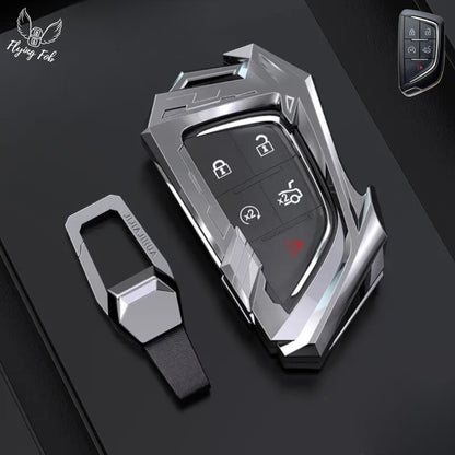 Premium Car Key Fob Case Cover Shell for CADILLAC CT4 CT5 Escalade LYRIQ for CHEVROLET CORVETTE 1LT 2LT 3LT C8 Stingray