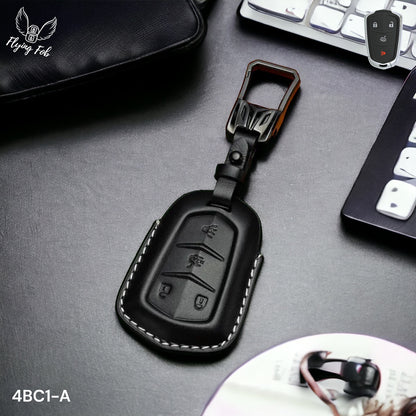 Premium Genuine Leather Car Key Fob Case Cover Shell for CADILLAC ATS CTS CT6 Escalade SRX XTS XT4 XT5 XT6