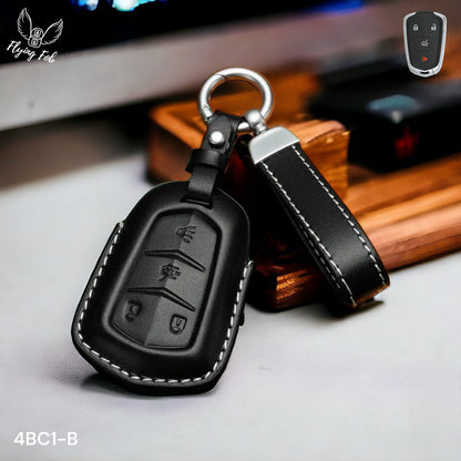 Premium Genuine Leather Car Key Fob Case Cover Shell for CADILLAC ATS CTS CT6 Escalade SRX XTS XT4 XT5 XT6