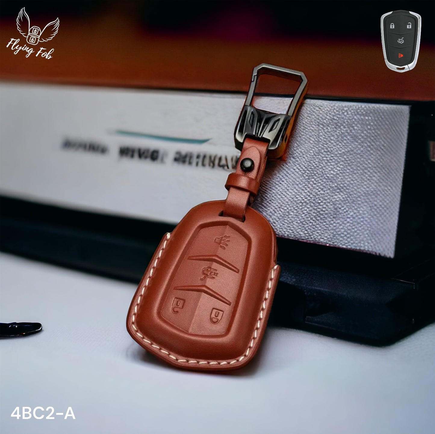 Premium Genuine Leather Car Key Fob Case Cover Shell for CADILLAC ATS CTS CT6 Escalade SRX XTS XT4 XT5 XT6