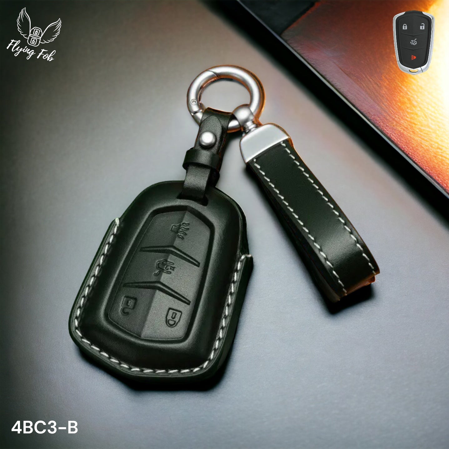Premium Genuine Leather Car Key Fob Case Cover Shell for CADILLAC ATS CTS CT6 Escalade SRX XTS XT4 XT5 XT6