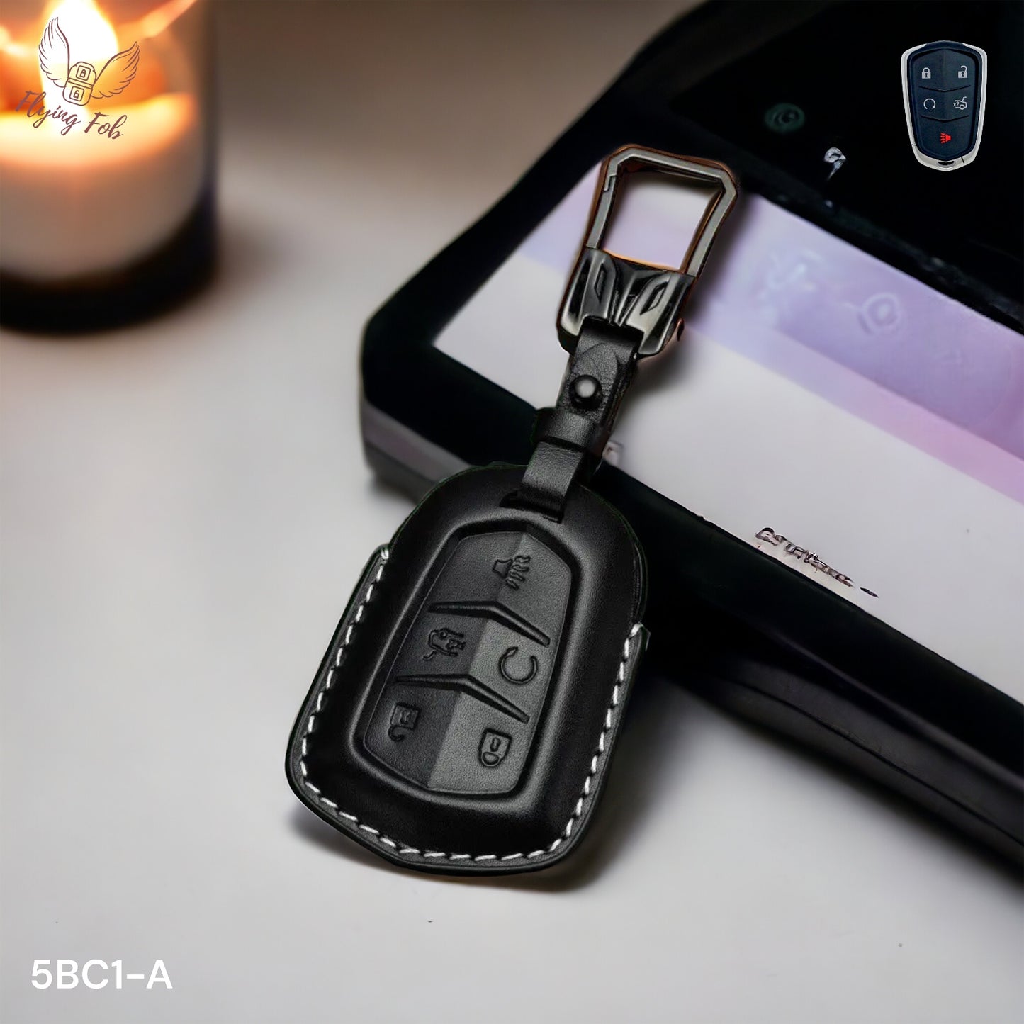 Premium Genuine Leather Car Key Fob Case Cover Shell for CADILLAC ATS CTS CT6 Escalade SRX XTS XT4 XT5 XT6