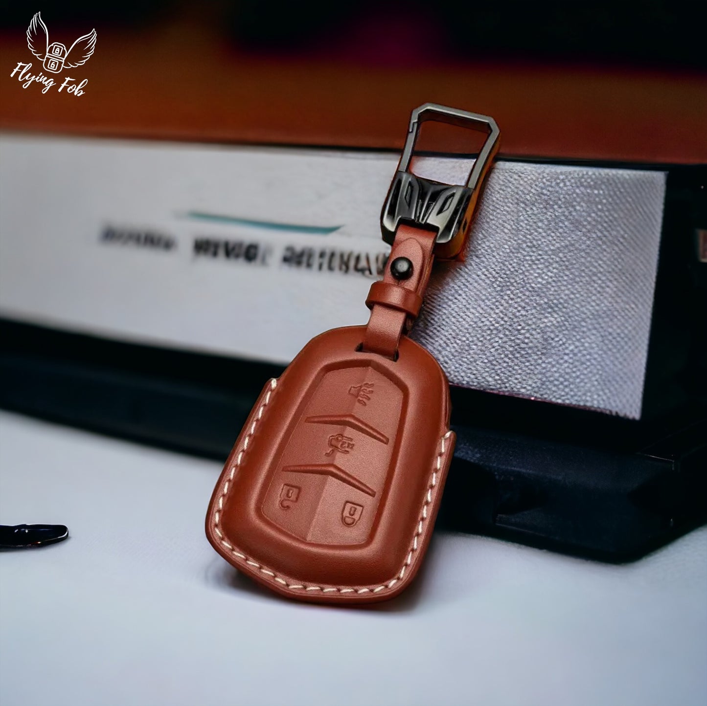 Premium Genuine Leather Car Key Fob Case Cover Shell for CADILLAC ATS CTS CT6 Escalade SRX XTS XT4 XT5 XT6