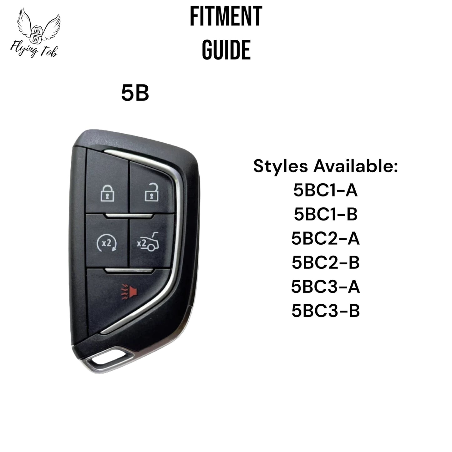 Premium Genuine Leather Car Key Fob Case Cover Shell for CADILLAC CT4 CT5 Escalade LYRIQ
