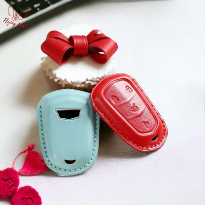 Premium Handmade Genuine Leather Car Key Fob Case Cover Shell for CADILLAC ATS CTS CT6 Escalade SRX XTS XT4 XT5 XT6