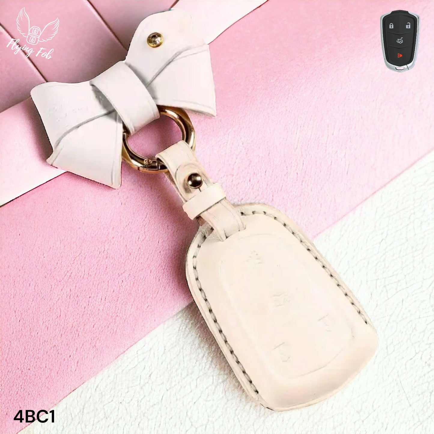 Premium Handmade Genuine Leather Car Key Fob Case Cover Shell for CADILLAC ATS CTS CT6 Escalade SRX XTS XT4 XT5 XT6