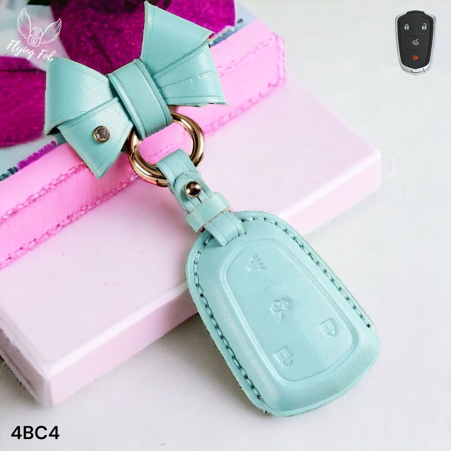 Premium Handmade Genuine Leather Car Key Fob Case Cover Shell for CADILLAC ATS CTS CT6 Escalade SRX XTS XT4 XT5 XT6