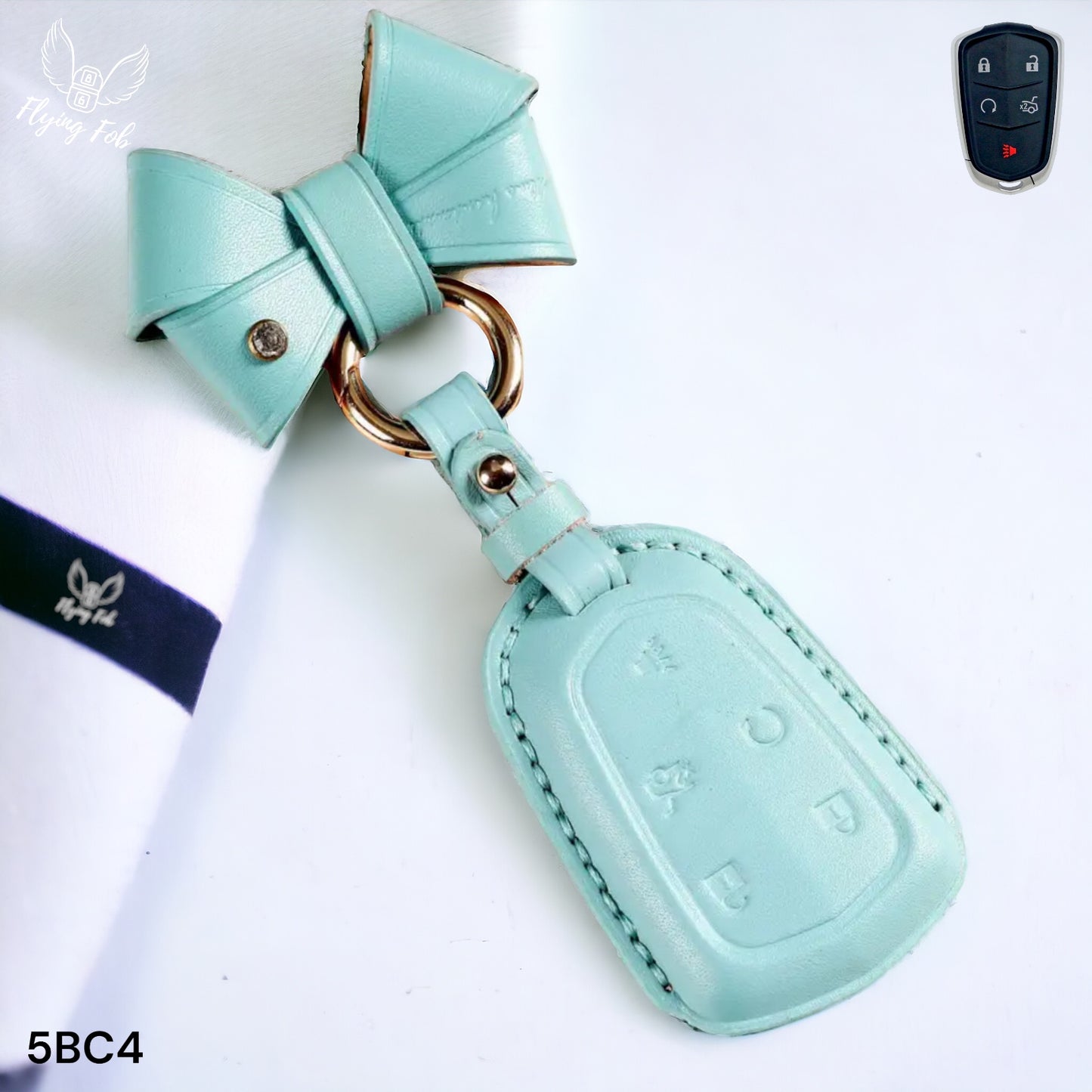 Premium Handmade Genuine Leather Car Key Fob Case Cover Shell for CADILLAC ATS CTS CT6 Escalade SRX XTS XT4 XT5 XT6